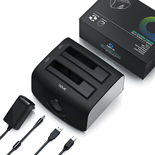 USB 3.0 Base de conexión Docking Station - Estación de Acoplamiento con función de clonado HDDa SATA - 2,5 pulgadas y 3,5 pulgadas SATA-I II III 1,5 - 3 - 6 GB s - Soporta 2 x Máx. 6TB - Negro