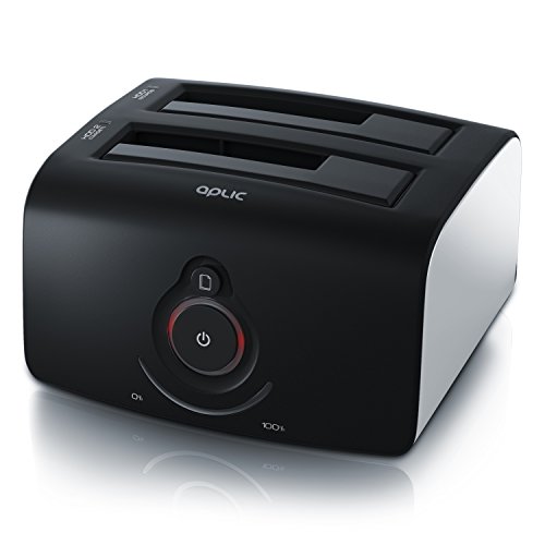 USB 3.0 Base de conexión Docking Station - Estación de Acoplamiento con función de clonado HDDa SATA - 2,5 pulgadas y 3,5 pulgadas SATA-I II III 1,5 - 3 - 6 GB s - Soporta 2 x Máx. 6TB - Negro