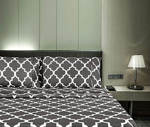 Utopia Bedding - Juego Sábanas de Cama - Microfibra Cepillada - Sábanas y 2 Fundas de Almohada - (Cama 150, Gris)