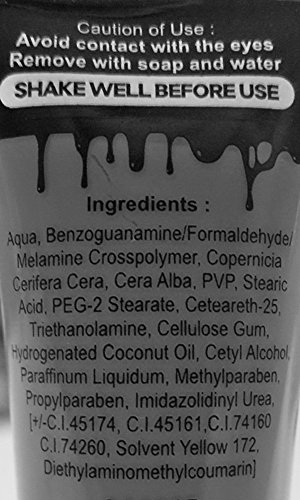 UV Neon Face & Body Paint Make Up – En negro lich vivos Maquillaje para Carnaval, Fiesta temática, Rave y Wave