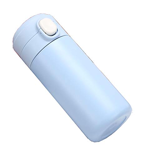 UYIDE Taza De Viaje, Botella De Agua, Termo Pequeño Y Lindo para Mujer, Aislamiento De Metal De Acero Inoxidable, Termo Deportivo para Bebidas Frías Y Calientes (320ML),Azul