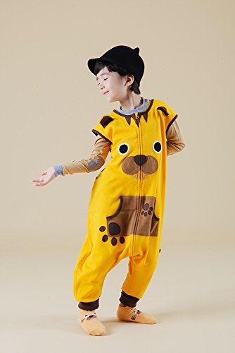 Vaenait Baby - Manta para dormir y jugar (100% algodón, 1 a 7 años) Amarillo Tigre 5-7 Años