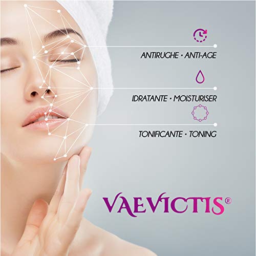 Vaevictis Crema Facial Antiarrugas Hidratante con Baba de Caracol Acido Hialurónico Contra Manchas en la Piel Acné Día Noche Cuello Decollete 50 ml Made in Italy