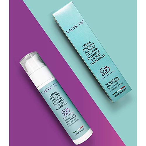 Vaevictis Crema Facial Antiarrugas Hidratante con Baba de Caracol Acido Hialurónico Contra Manchas en la Piel Acné Día Noche Cuello Decollete 50 ml Made in Italy