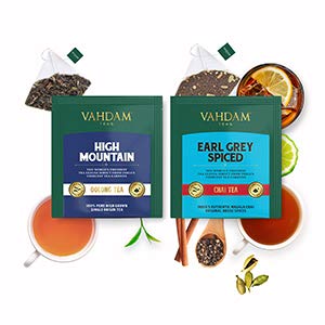 VAHDAM, los mejores surtidos de té 15 diferentes surtidos de bolsas de té de muestras paquete de regalo Paquete de variedades | Lo mejor del té negro, té verde, té Oolong, té de hierbas de la India