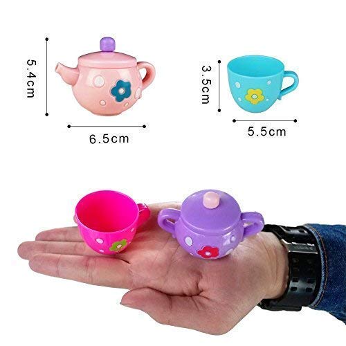 Vajilla Cafe Juguete Juego de Té Set de Café Cocina Alimentos Juguete con Accesorios Cocinita Picnic Juguete para Infantiles Niñas Niños 3 4 5 Años, 19 Piezas