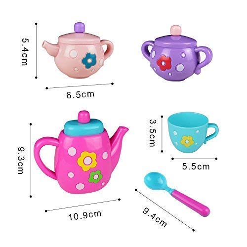 Vajilla Cafe Juguete Juego de Té Set de Café Cocina Alimentos Juguete con Accesorios Cocinita Picnic Juguete para Infantiles Niñas Niños 3 4 5 Años, 19 Piezas