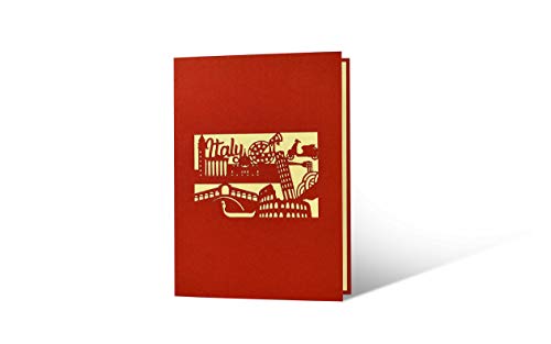 Vale de viaje a Italia, Roma, Venecia, tarjeta 3D pop up Italia, cupón de hotel para ti o para ella, idea de regalo y regalo, A123AMZ