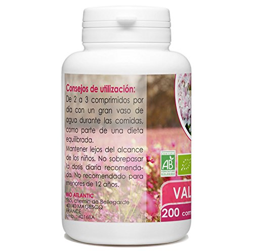 Valeriana Orgánico - 200 comprimidos - 400 mg por comprimido