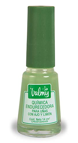 Valmy Química Endurecedor de Uña + Química con Ajo y Limón – Tratamiento de Esmalte Fortalecedor y Blanqueador, Pack de 2 (2 x 14 ml)