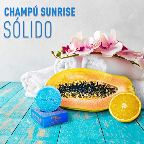 Válquer Champu Sólido, con Extracto de Naranja y Papaya. Antioxidante, Hidratante y Purificante 50 g