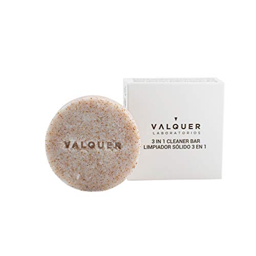Válquer Limpiador Facial Sólido 3 en 1 con Exfoliente Natural Vegetal 50 g