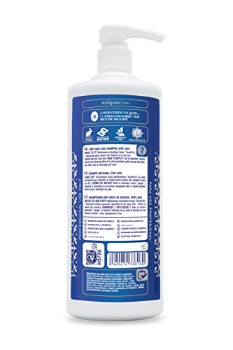 Valquer Profesional Champú Anticaída Zero % sin sal, sin sulfatos, sin parabenos y sin Siliconas. Reducir caída cabello. Stop Loss - 1000 ml