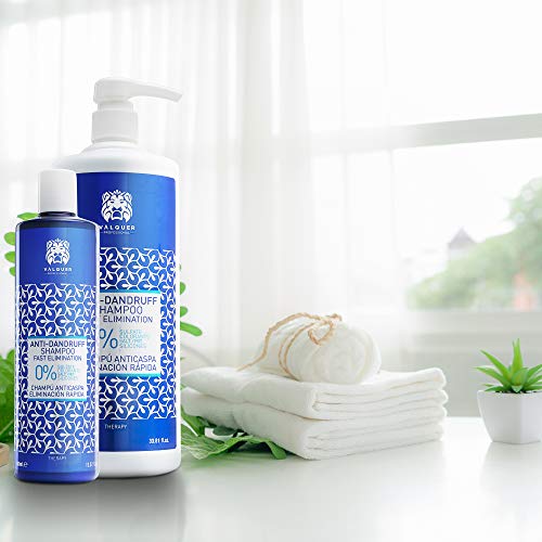 Valquer Profesional Champú Anticaspa Zero % sin sal, sin sulfatos, sin parabenos y sin Siliconas. Eliminación rápida de la caspa - 400 ml