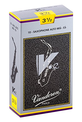 Vandoren SR6135 - Caja de 10 cañas v12 n.3.5 para saxofón alto