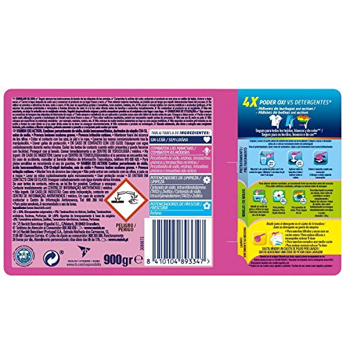 Vanish Oxi Action - Quitamanchas para Ropa Blanca y de Color, en Polvo, Sin Lejía - Pack de 2 x 900 g