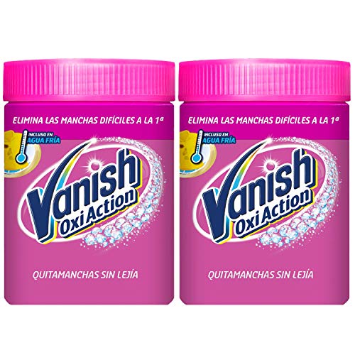 Vanish Oxi Action - Quitamanchas para Ropa Blanca y de Color, en Polvo, Sin Lejía - Pack de 2 x 900 g