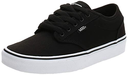 Vans Atwood, Zapatillas para Hombre, Negro (Black/White Canvas 187), 45 EU