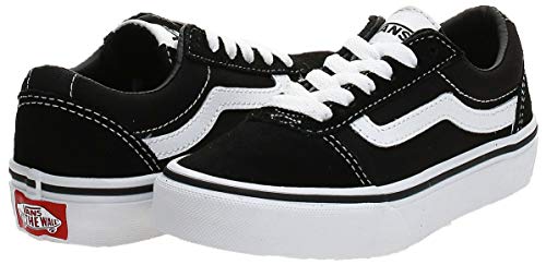 Vans Ward Suede/Canvas, Zapatillas Unisex Niños, Negro ((Suede/Canvas) Black/White Iju) 39 EU