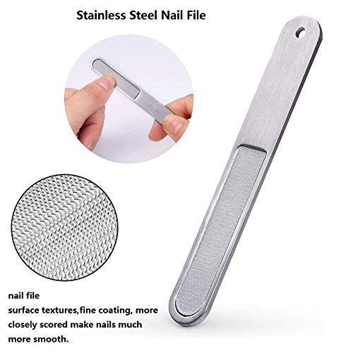 Vasea Cortauñas,Cortador de Uñas Profesional para Hombres y Mujeres,Alicates Cuticulas,Lima de Uñas,Juego de Cortaúñas de Acero Inoxidable 3 en 1 para Gruesas Uñas y Uñas de los pies
