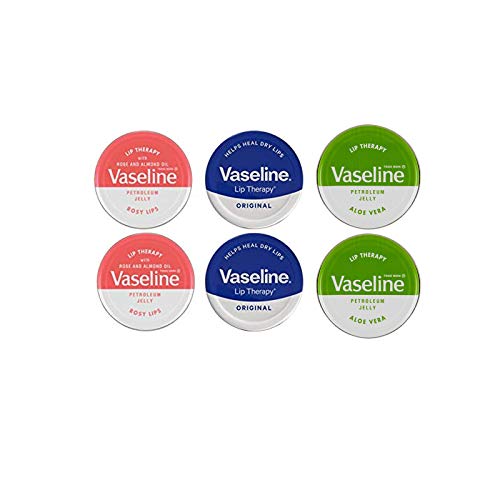 Vaselina Vaseline Bálsamo Labial Jalea 20g - 2 Orginal, 2 Labios Rosados ​​y 2 Aloe Vera