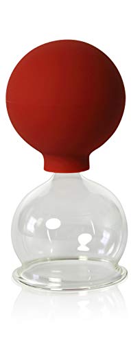 Vasos para ventosaterapia, de la marca Lauschaer Glas. Con ventosa, 2 unidades, 50 mm, para uso profesional