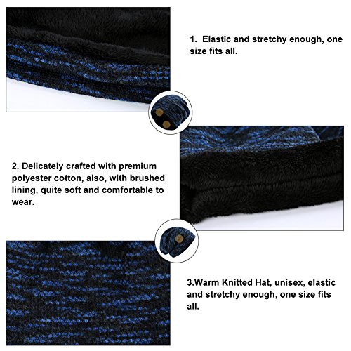 VBIGER Gorro de Punto Invierno Caliente Tejido Unisex