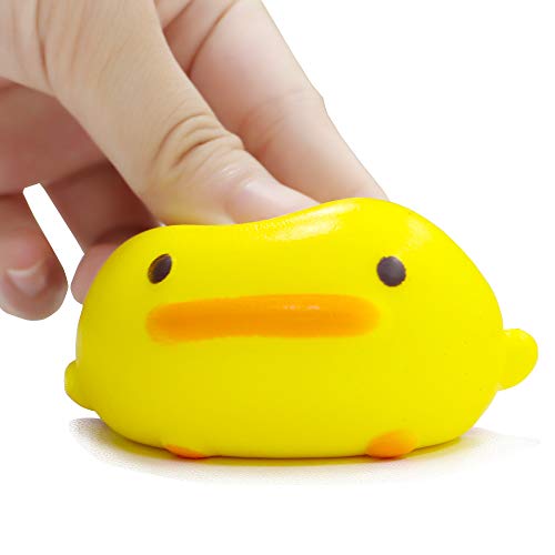 VCOSTORE 2 Piezas de Pato Amarillo Blando, Animales de Crecimiento Lento, Juguetes para apretar, Juguete Suave y perfumado para aliviar el estrés para niños y Adultos