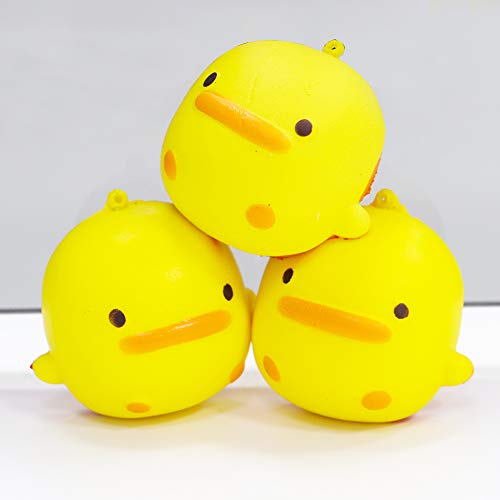 VCOSTORE 2 Piezas de Pato Amarillo Blando, Animales de Crecimiento Lento, Juguetes para apretar, Juguete Suave y perfumado para aliviar el estrés para niños y Adultos