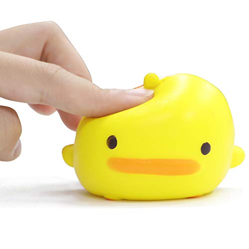 VCOSTORE 2 Piezas de Pato Amarillo Blando, Animales de Crecimiento Lento, Juguetes para apretar, Juguete Suave y perfumado para aliviar el estrés para niños y Adultos
