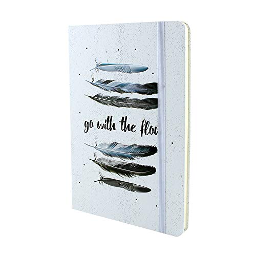 VEESUN A5 Libreta Alineadas Bonitas Cuaderno Vintage Diario de Viaje Bloc de Notas Notebook Bullet Journal Agenda con Cierre Elástico, Marcador, 192 Páginas, Seis plumas