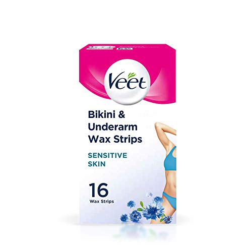 Veet - Bandas de cera de fácil agarre para la zona del bikini (16 unidades)