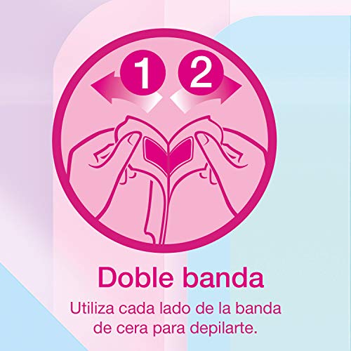 Veet Bandas de Cera Fría Depilatoria para Depilación de Cuerpo y Piernas con Manteca de Karité y Bayas de Açaí, Easy Gelwax, Pieles Normales, 40 Bandas (3035224)