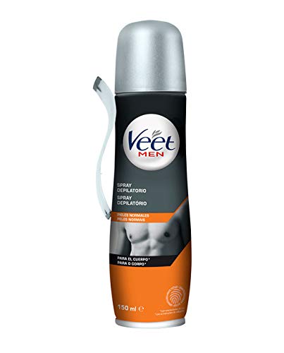 Veet for Men Crema depilatoria en Spray para hombre, Piel Normal, 2 x 150 ml