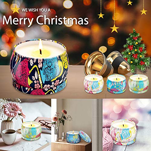 Velas Perfumadas Regalo(Pack de Regalo 4),Velas Aromaticas,Soja Velas en Frasco con limón,Lavanda,Higo para Dormitorio Yoga Aliviar la Presión Navidad Cumpleaños Regalos de Mujer (Green)