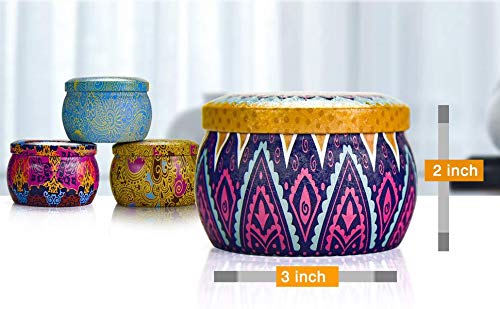 Velas Perfumadas Regalo(Pack de Regalo 4),Velas Aromaticas,Soja Velas en Frasco con limón,Lavanda,Higo para Dormitorio Yoga Aliviar la Presión Navidad Cumpleaños Regalos de Mujer (Purple)