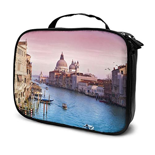 Veni Vidi Venecia viaje maquillaje tren caso cosmético caso organizador portátil artista almacenamiento bolsa
