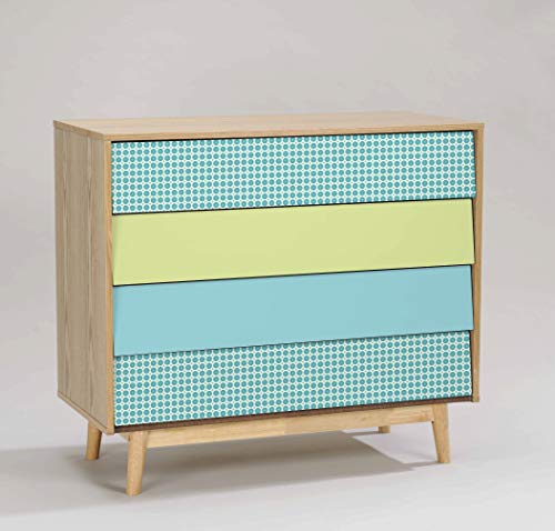 Venilia Adhesiva Motivo awale Green, Decorativa, Muebles, Papel Pintado, lámina autoadhesiva, sin ftalatos, 45 cm x 2 m, Espesor: 0,16 mm, 54783