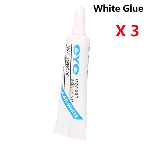 VENMO 3pcs 7 Pestañas Falsas Pegamento Pestañas Falsas Crema de Ojos Adhesivo (Azul)