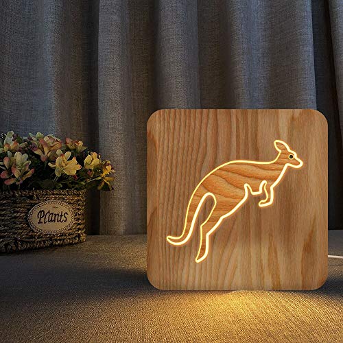 Venta al por mayor 72 Estilos Luz de noche de animales de madera Luminaria Lámpara 3D Luces de escritorio alimentadas por USB Regalo de Navidad Stay Home Fun El mejor juguete