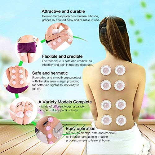 Ventosa Celulitis 5 Piezas Copas Masaje Celulitis Terapia de Ahuecamiento de Celulitis Cuerpo/Cara Anti Celulitis Tazas de Terapia de Vacío Cuidado de la Salud