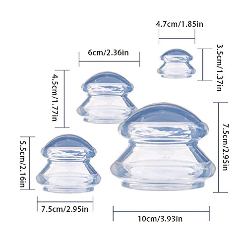 Ventosa Celulitis 5 Piezas Copas Masaje Celulitis Terapia de Ahuecamiento de Celulitis Cuerpo/Cara Anti Celulitis Tazas de Terapia de Vacío Cuidado de la Salud