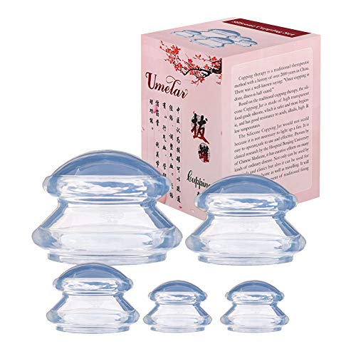 Ventosa Celulitis 5 Piezas Copas Masaje Celulitis Terapia de Ahuecamiento de Celulitis Cuerpo/Cara Anti Celulitis Tazas de Terapia de Vacío Cuidado de la Salud