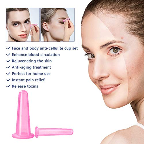 Ventosas de Vacío de Terapia, Ventosa Anticelulitica, Masajeador Anticelulítico, Tazas de Catación Masaje del Cuerpo, Leobks Conjunto de Ventosa Celulitis, Ventosas faciales para piel Anticelulítica