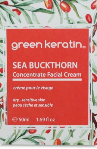 Verde queratina mar Buckthorn en crema para la cara