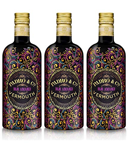 Vermouth Padró & Co Rojo Amargo - 3 botellas de 75 cl, Total: 2250 ml