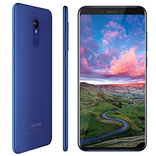Vernee M6 Teléfono Móvil Android, Pantalla 5.7 Pulgadas, 3300 mAh, 4GB RAM+64GB ROM, Cámara Doble 16MP+13MP, Desbloqueo Rápido Huella, Dual SIM y Dual Navegación, Smartphone Libre 4G - Azul