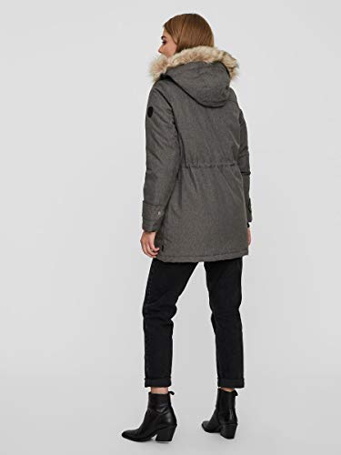 Vero Moda Vmexcursion Expedition Aw193/4parka Noos Abrigo, Gris (Medium Grey Melange Medium Grey Melange), 40 (Talla del fabricante: Medium) para Mujer