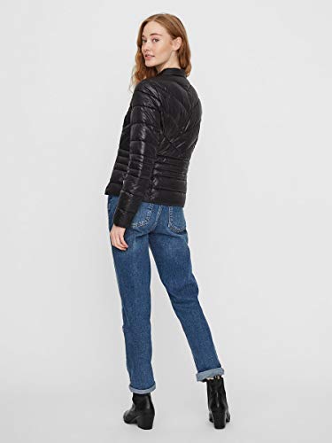 Vero Moda Vmsorayasiv Short Jacket Boos Chaqueta, Negro (Black Black), Small para Mujer