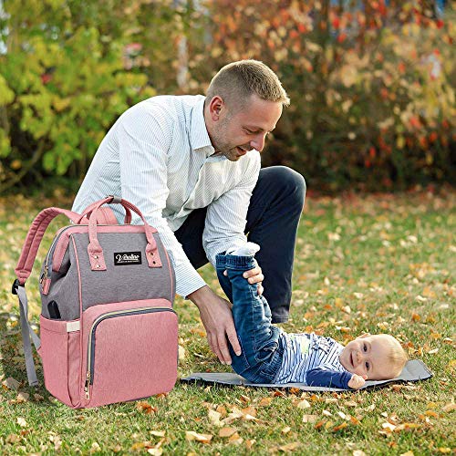 Verolino Mochila Pañalera Cambiador Pañales USB Multifuncional para Cochecito - [ Modelo PREMIUM ]